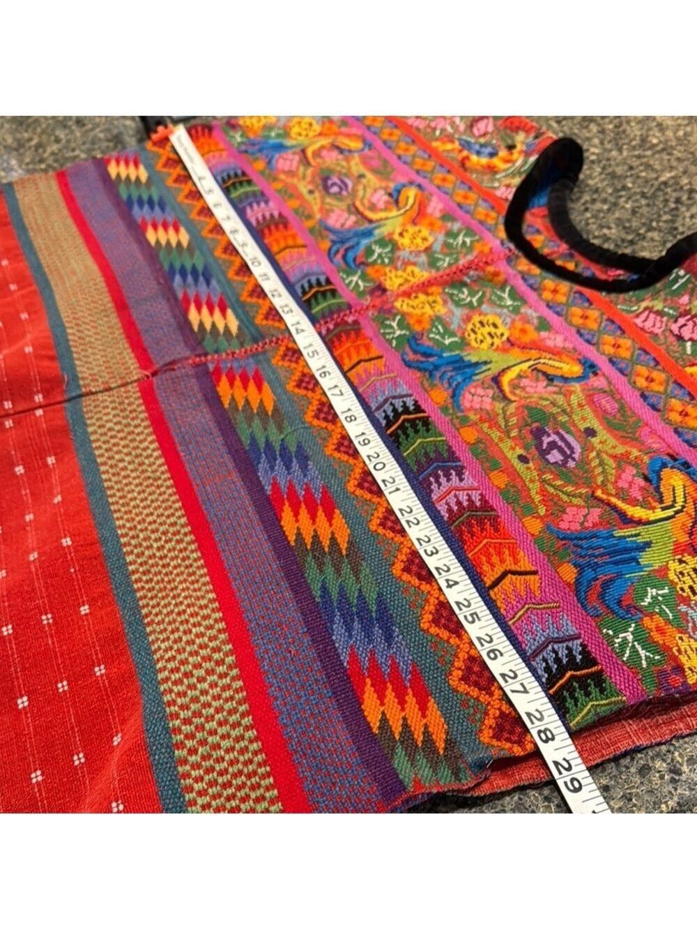 Vintage Guatemala Huipile Quetzal Birds Woven Textile Poncho - Picture 12 of 12